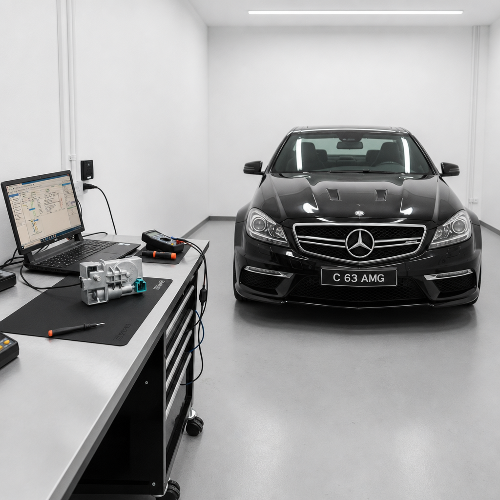Bancada técnica de programação com módulo Mercedes-Benz